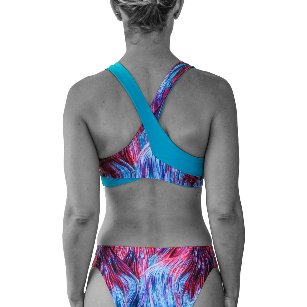 Fighter Fish Cross Back Bikini Top