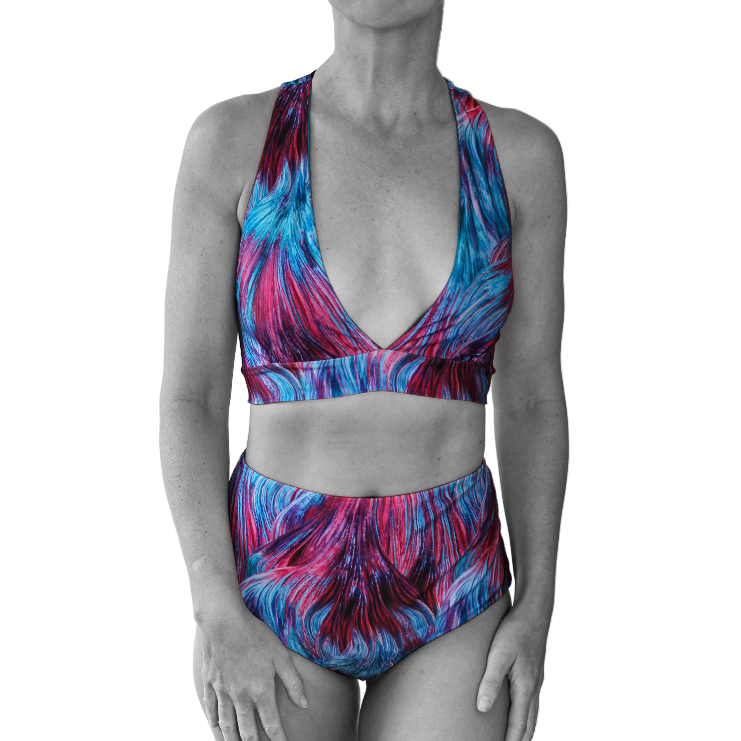 Fighter Fish Triangle Back Bikini Top
