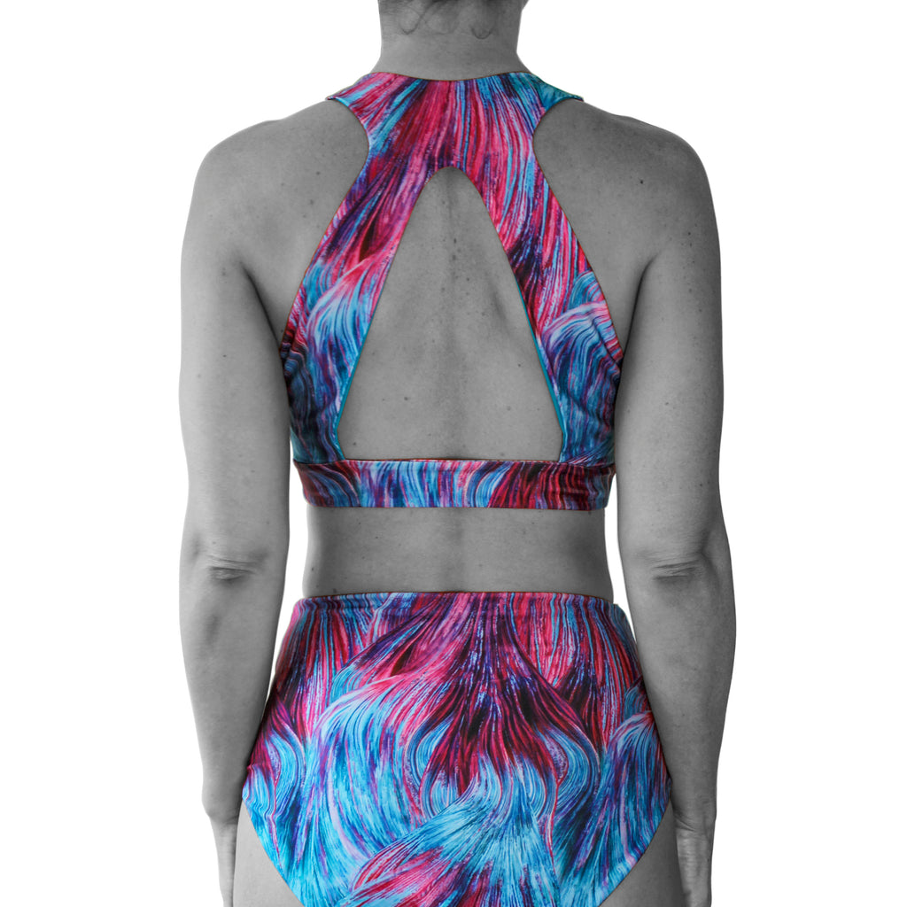 Fighter Fish Triangle Back Bikini Top