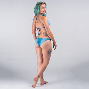 Blue Scales Ruched Bikini Bottoms bikini bottoms SeaMorgens 