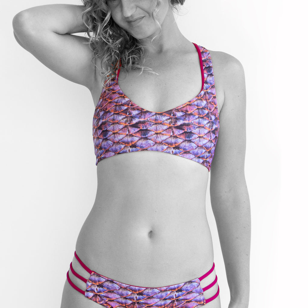Purple Mermaid Scales Eco Friendly Swimwear